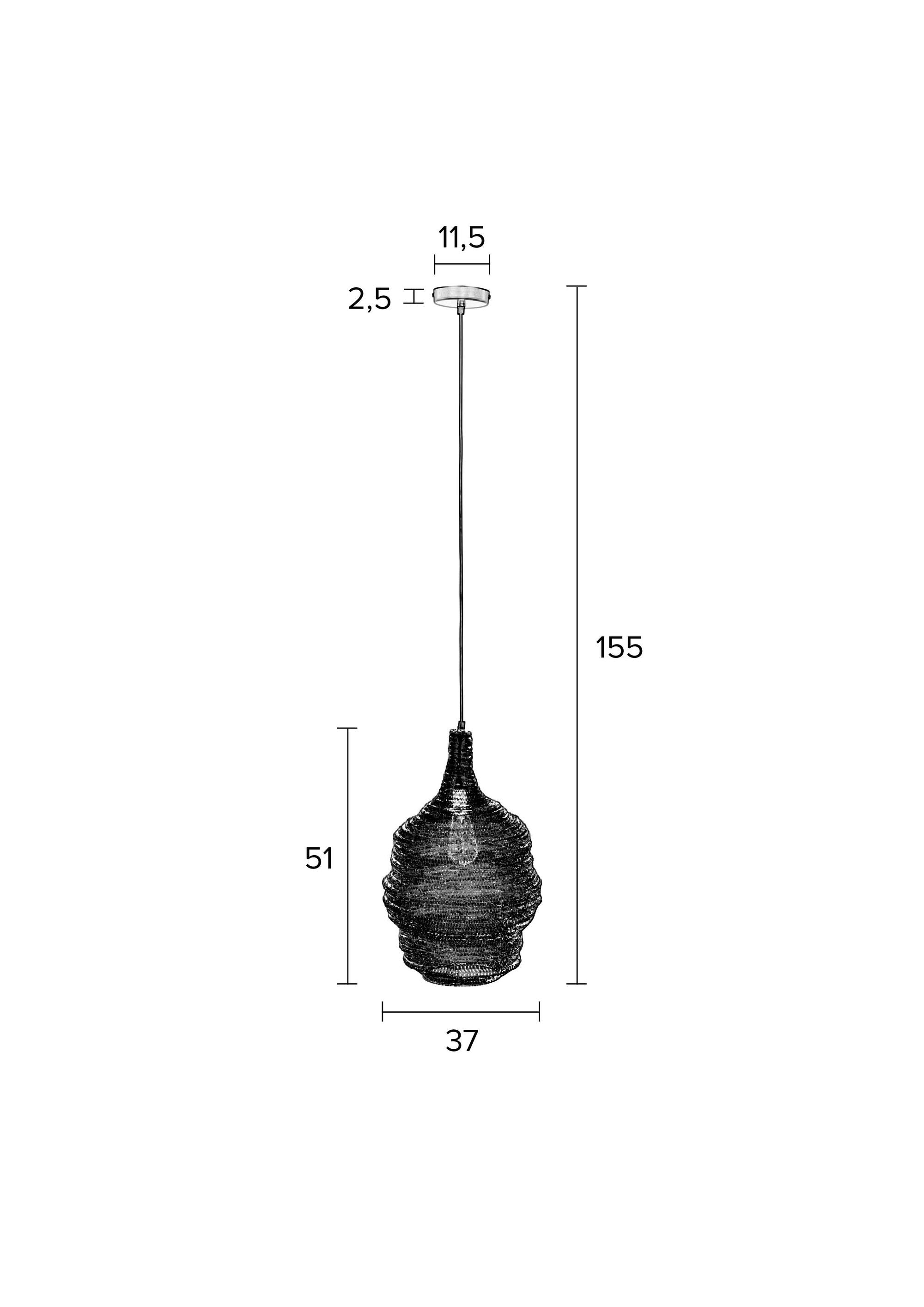 Lena Brass Pendant Lamp Medium